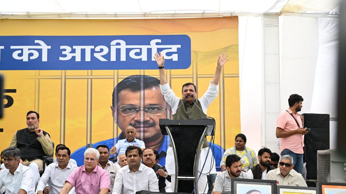 Arvind Kejriwal Arrest AAP Leaders Hold Collective Fast To Protest